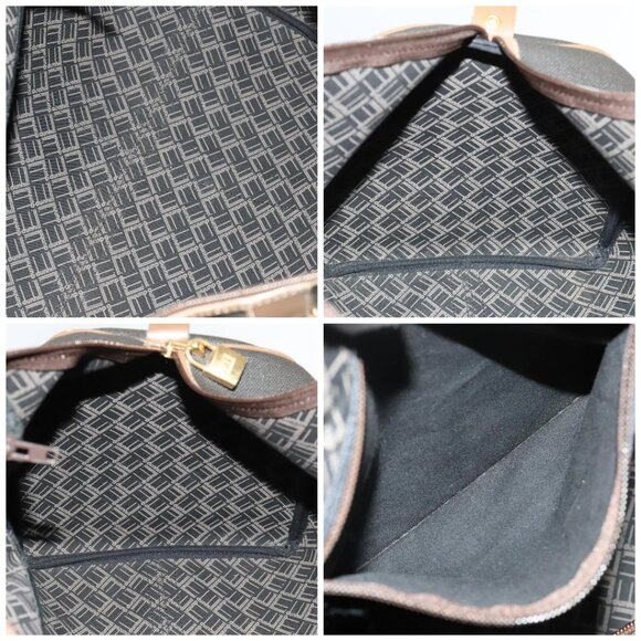 Dunhill Boston Bag PVC Brown Auth am8180 - Picture 15 of 16